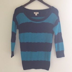 Blue knit sweater